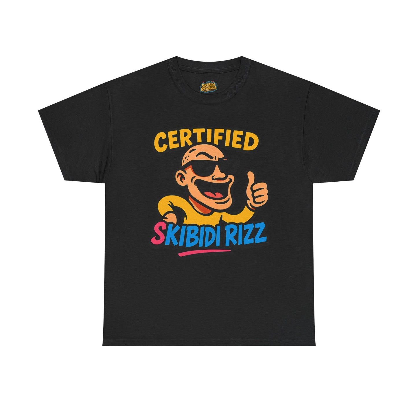 certified skibidi rizz unisex heavy cotton tee casual fun wear - stylish graphic t-shirt for men and women, soft, comfortable, perfect for parties, festivals, and everyday use