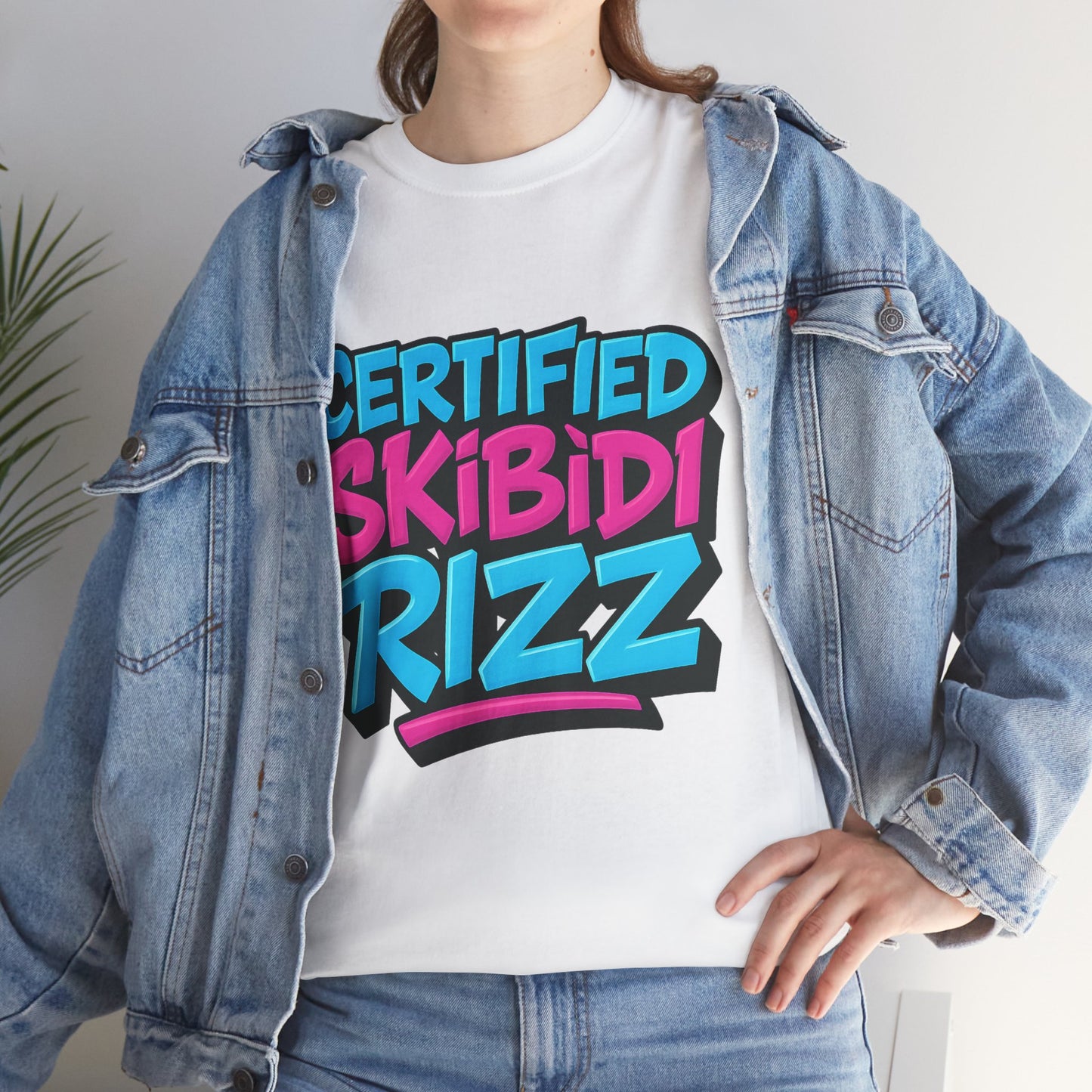 certified skibidi rizz unisex heavy cotton tee - soft casual tee for teens and young adults - perfect for music festivals, birthdays, and everyday wear - comfortable and stylish cotton shirt