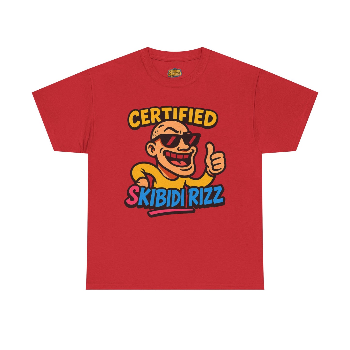 certified skibidi rizz unisex heavy cotton tee casual fun wear - stylish graphic t-shirt for men and women, soft, comfortable, perfect for parties, festivals, and everyday use