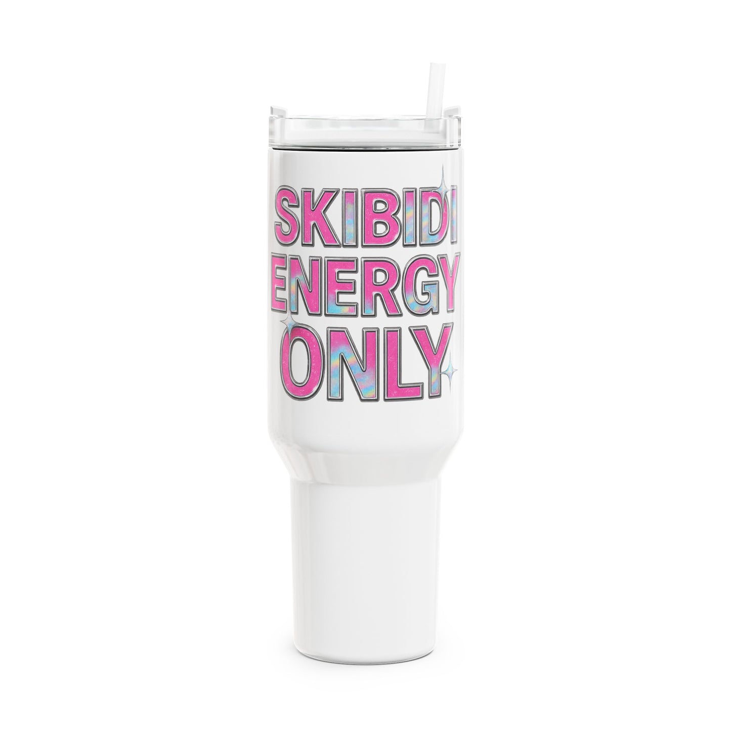 skibidi energy only 40oz tumbler - fun & stylish drinkware for any occasion - double wall insulated stainless steel, bpa-free, perfect for home, gym, parties, and gifts