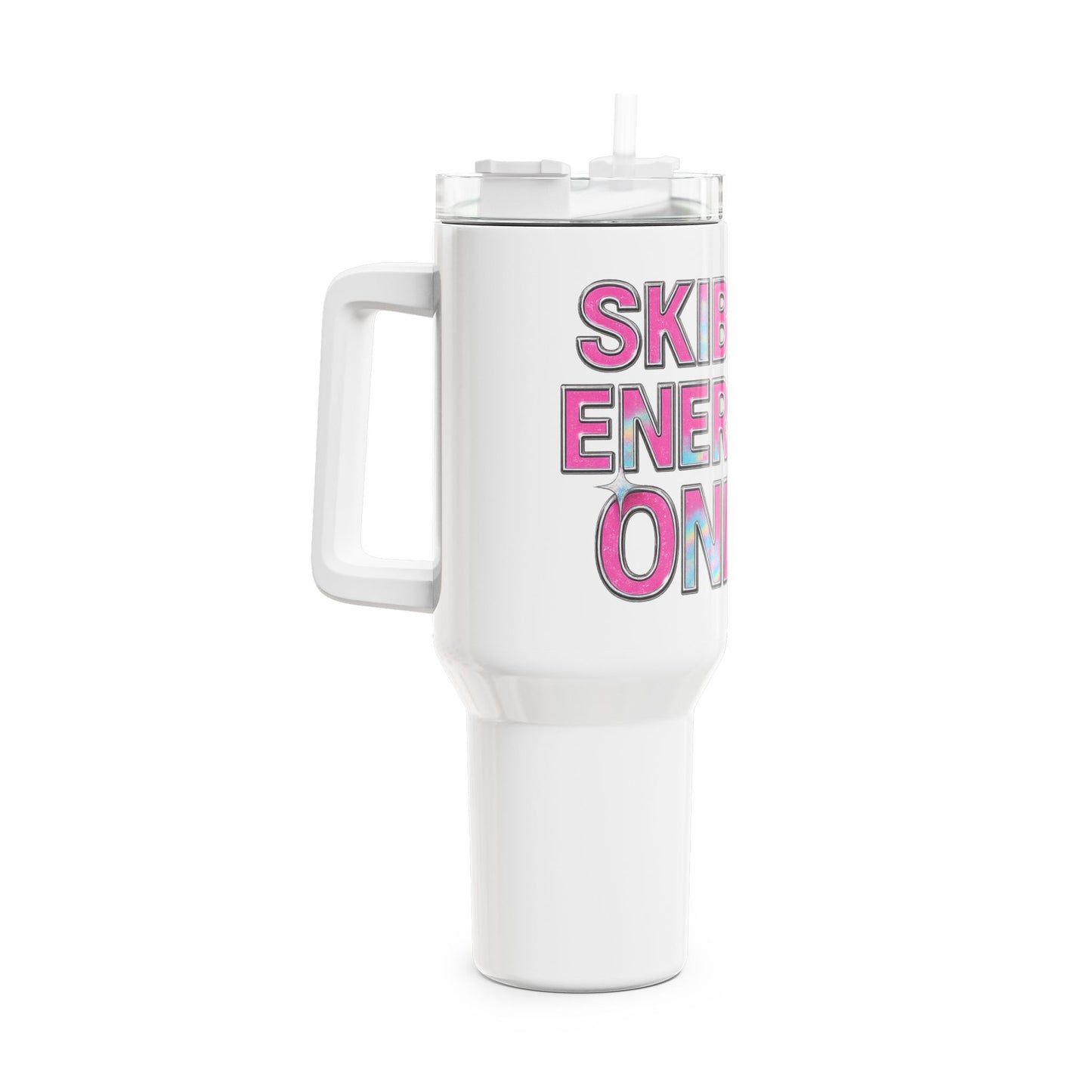 skibidi energy only 40oz tumbler - fun & stylish drinkware for any occasion - double wall insulated stainless steel, bpa-free, perfect for home, gym, parties, and gifts