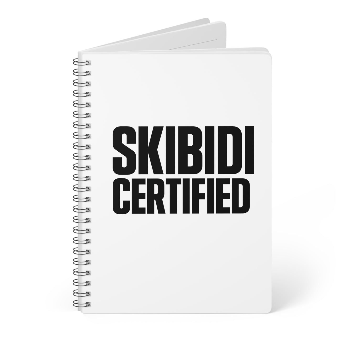 skibidi certified wirobound softcover notebook - a5 journal for creatives, 150 pages, vibrant colors, ideal for school, office, note taking, gift for writers, students, professionals