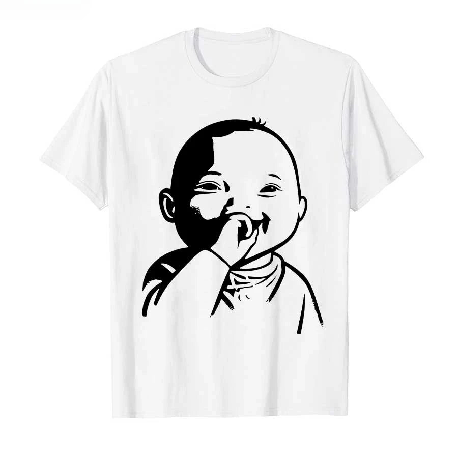funny ai baby t-shirt with laughing emoji