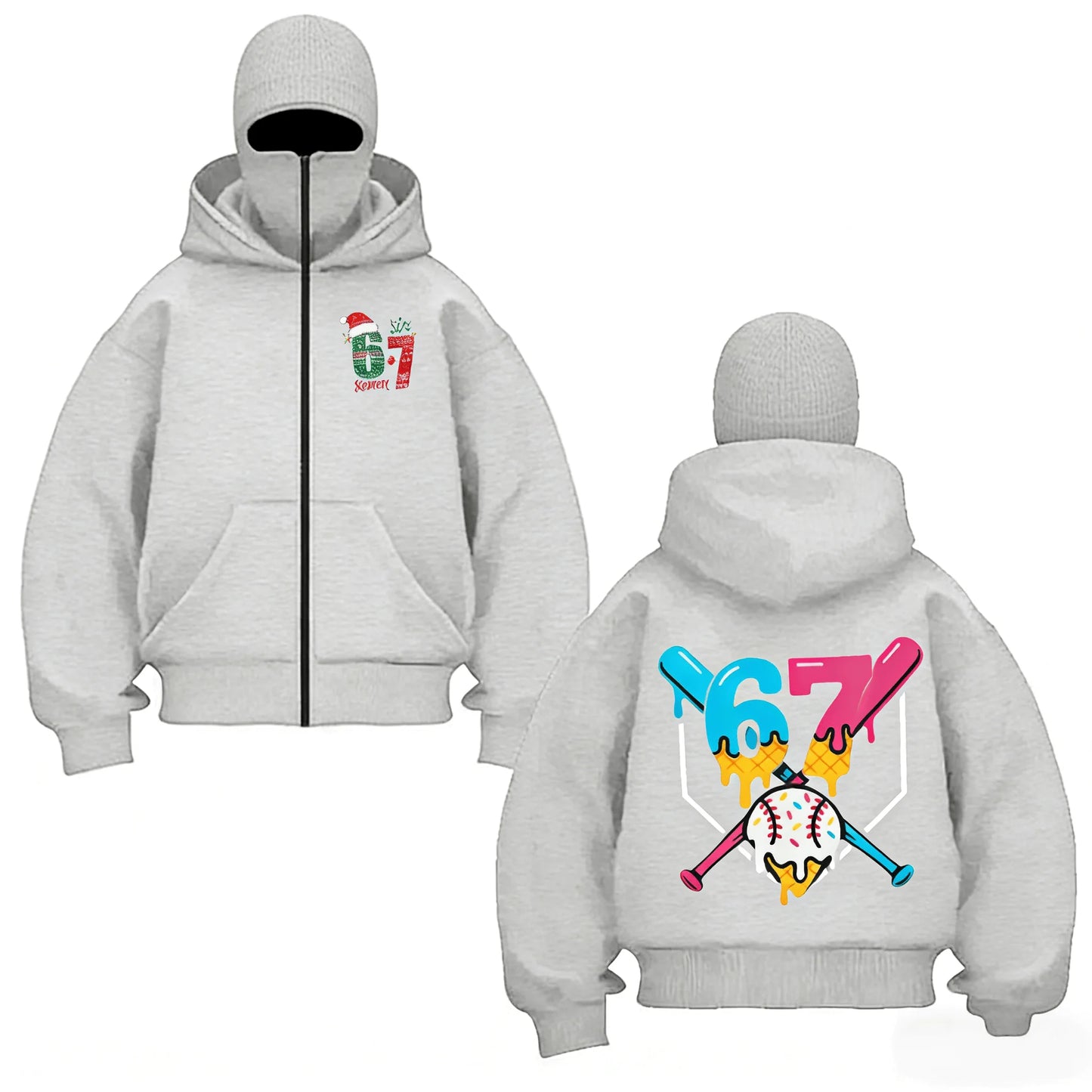 boys' black cotton hooded hoodie with cartoon prints