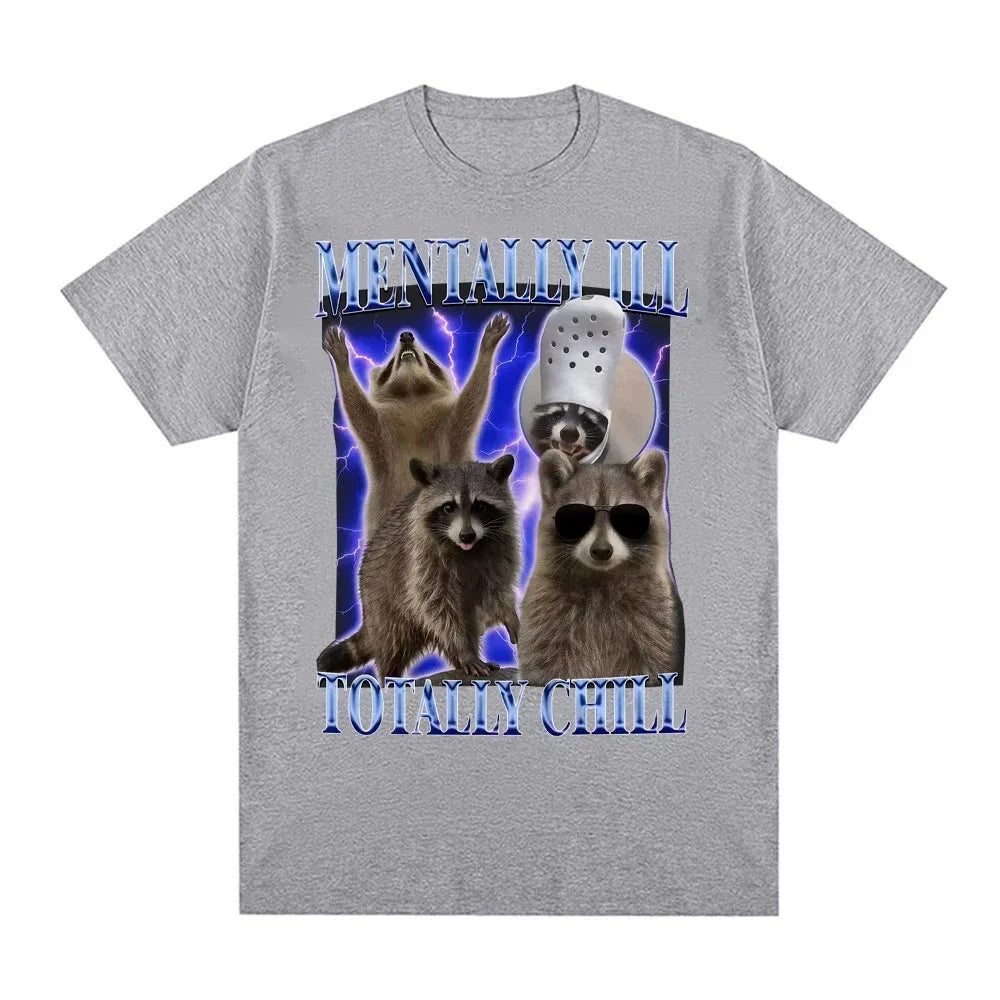 funny raccoon meme t-shirt for kids