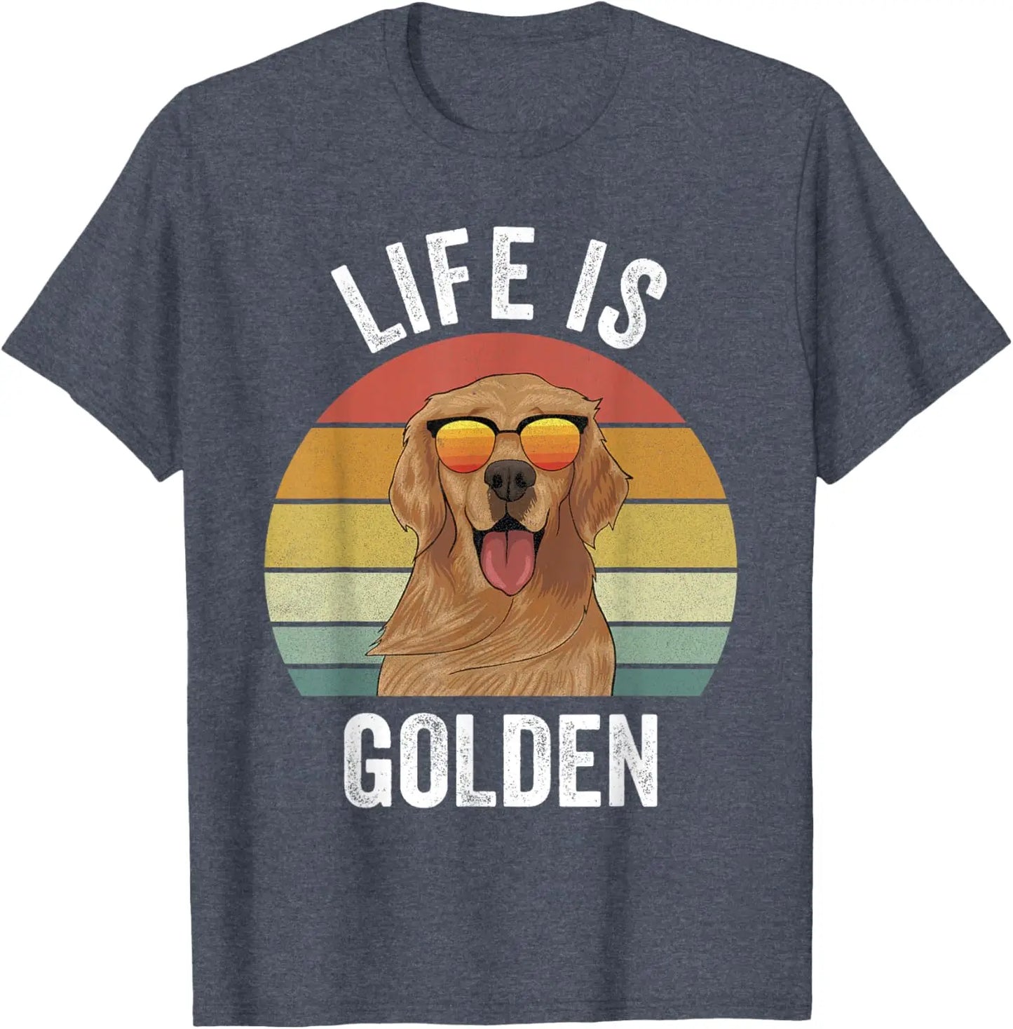 life is golden retro dog t-shirt for kids