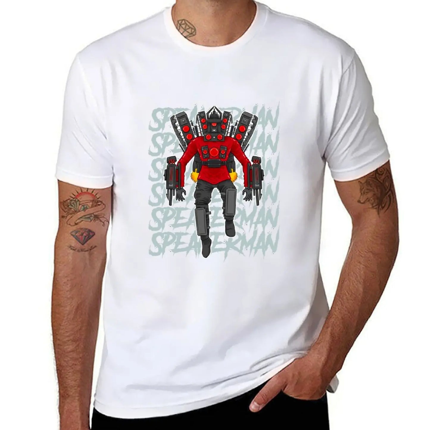 skibidi speaker man graphic t-shirt