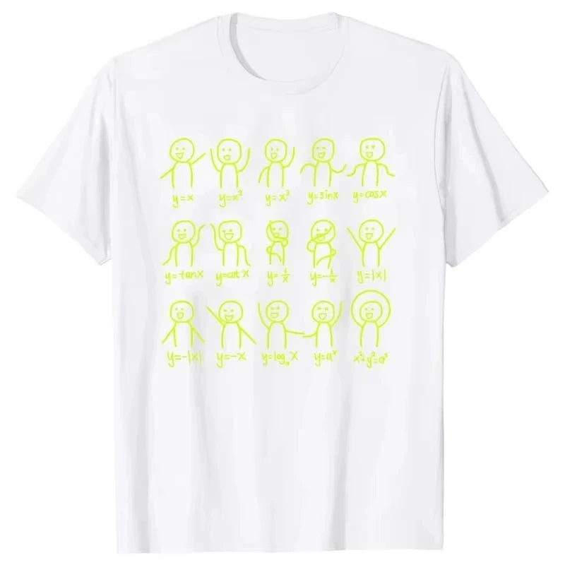 algebraic dancing characters t-shirt for kids