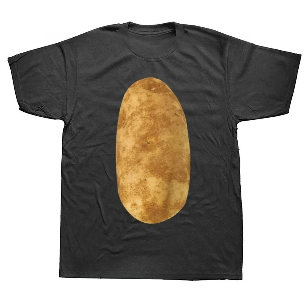 funny potato and french fry graphic t-shirt