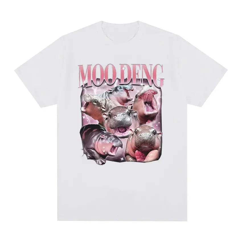 moo deng hippo graphic t-shirt for kids