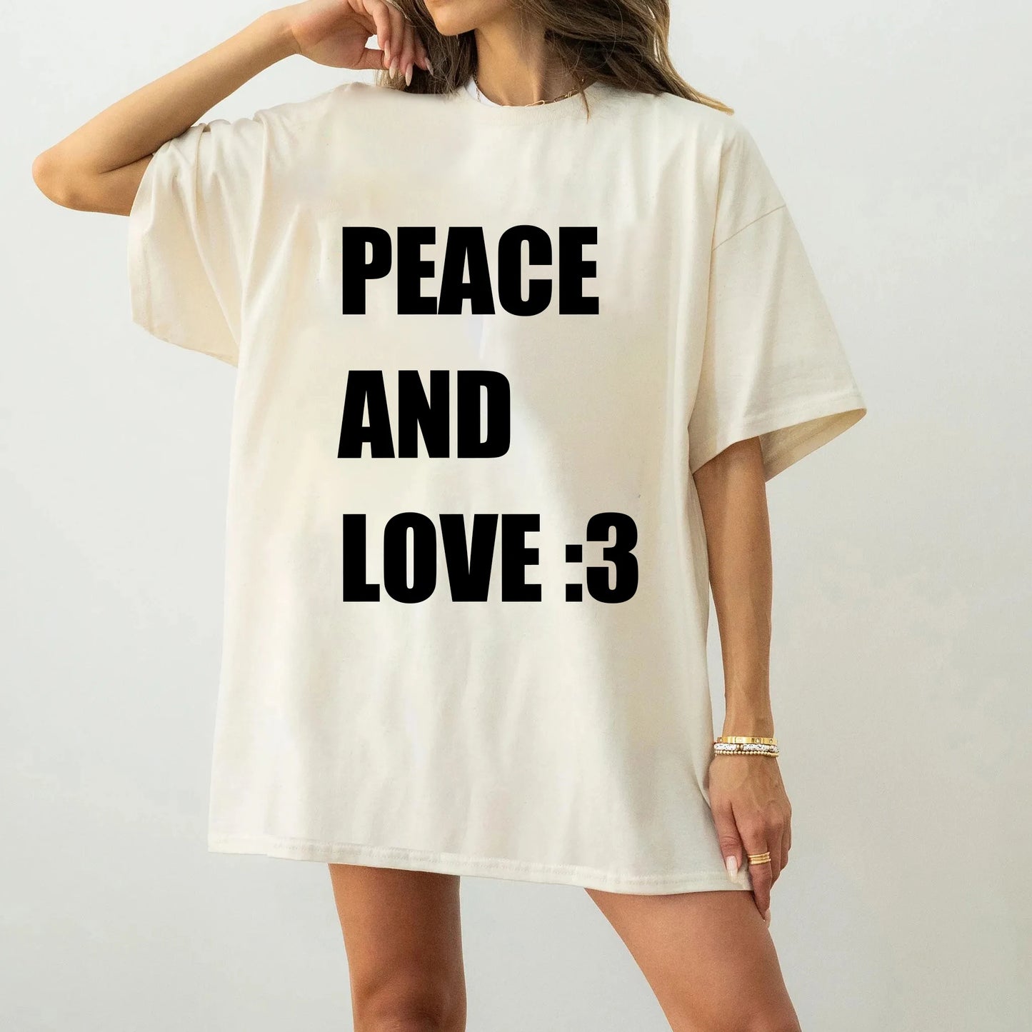peace and love graphic t-shirt for kids