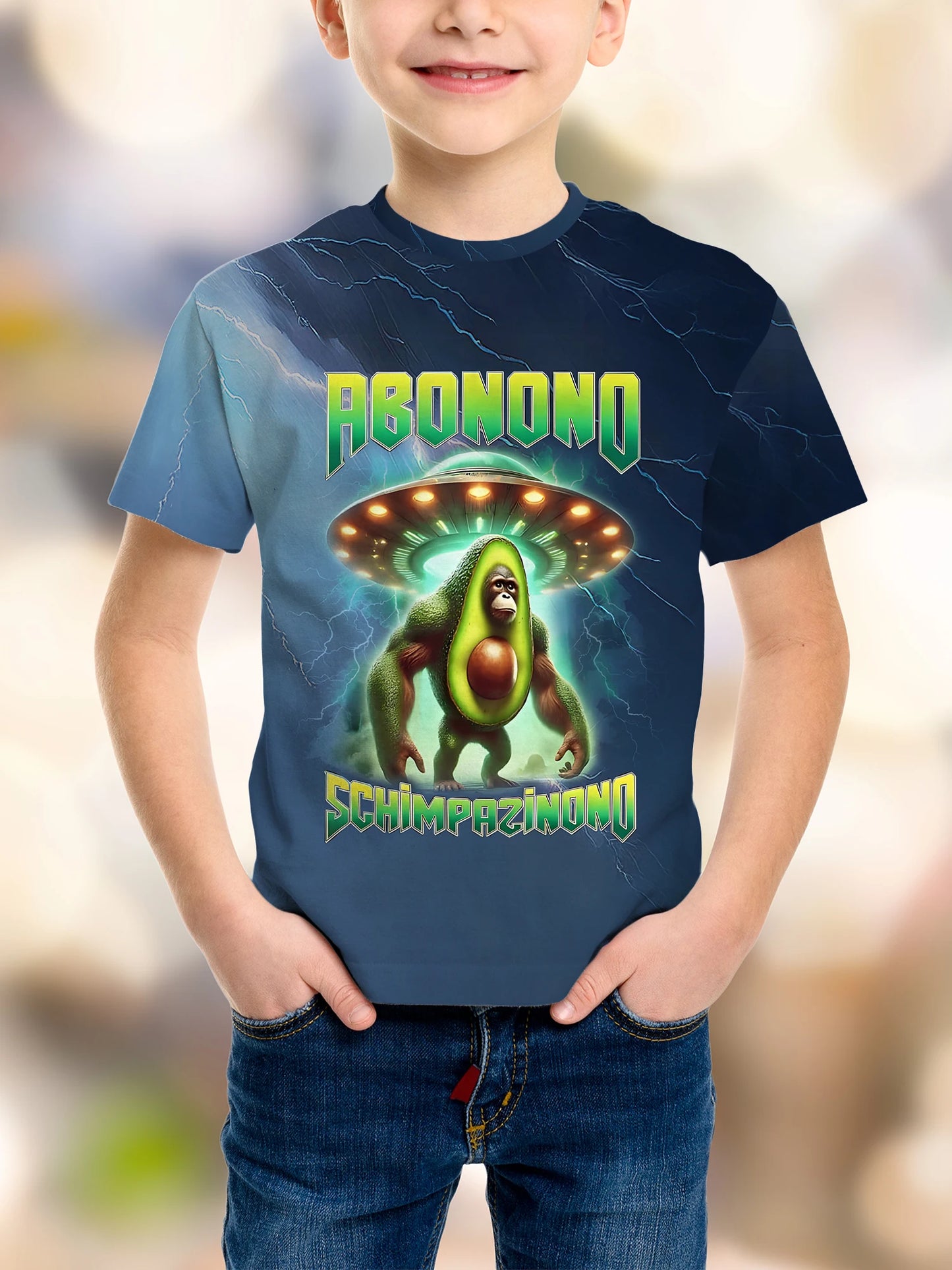 boys' 3d cartoon print t-shirt - tung tung sahur