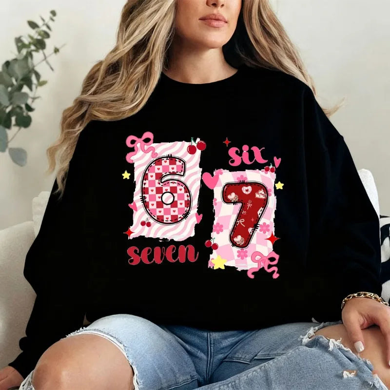 trendy meme pink hearts sweatshirt for kids