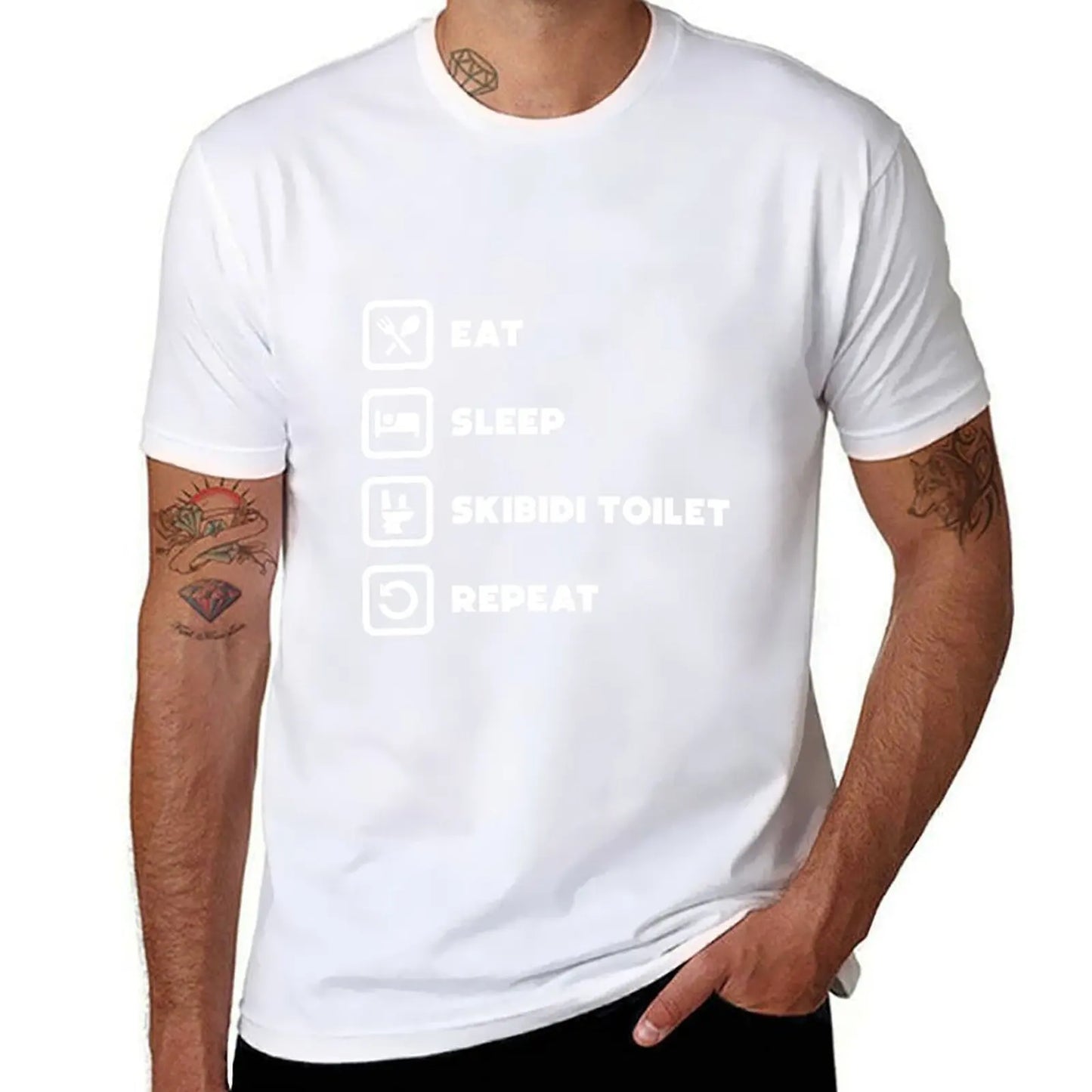 eat sleep skibidi toilet repeat t-shirt