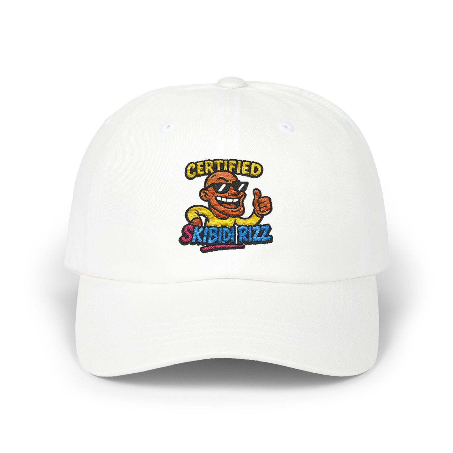 cool embroidered dad cap - skibidirizz design