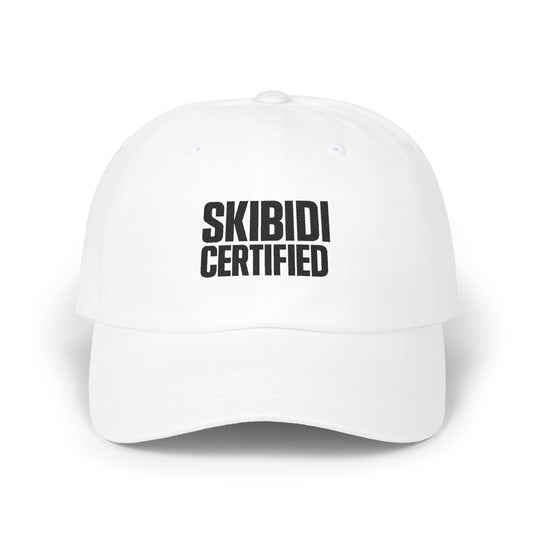 SKIBIDI Certified Classic Dad Cap - Trendy Hat for Casual Wear, Stylish Cotton Cap for Men and Women, Adjustable Snapback, Perfect for Everyday Outings and Gifts