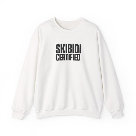 Skibidi Certified Unisex Heavy Blend Crewneck Sweatshirt - Cozy Casual Wear for All Seasons, Soft Cotton Polyester Blend, Stylish & Comfortable, Perfect for Gifting and Everyday Use