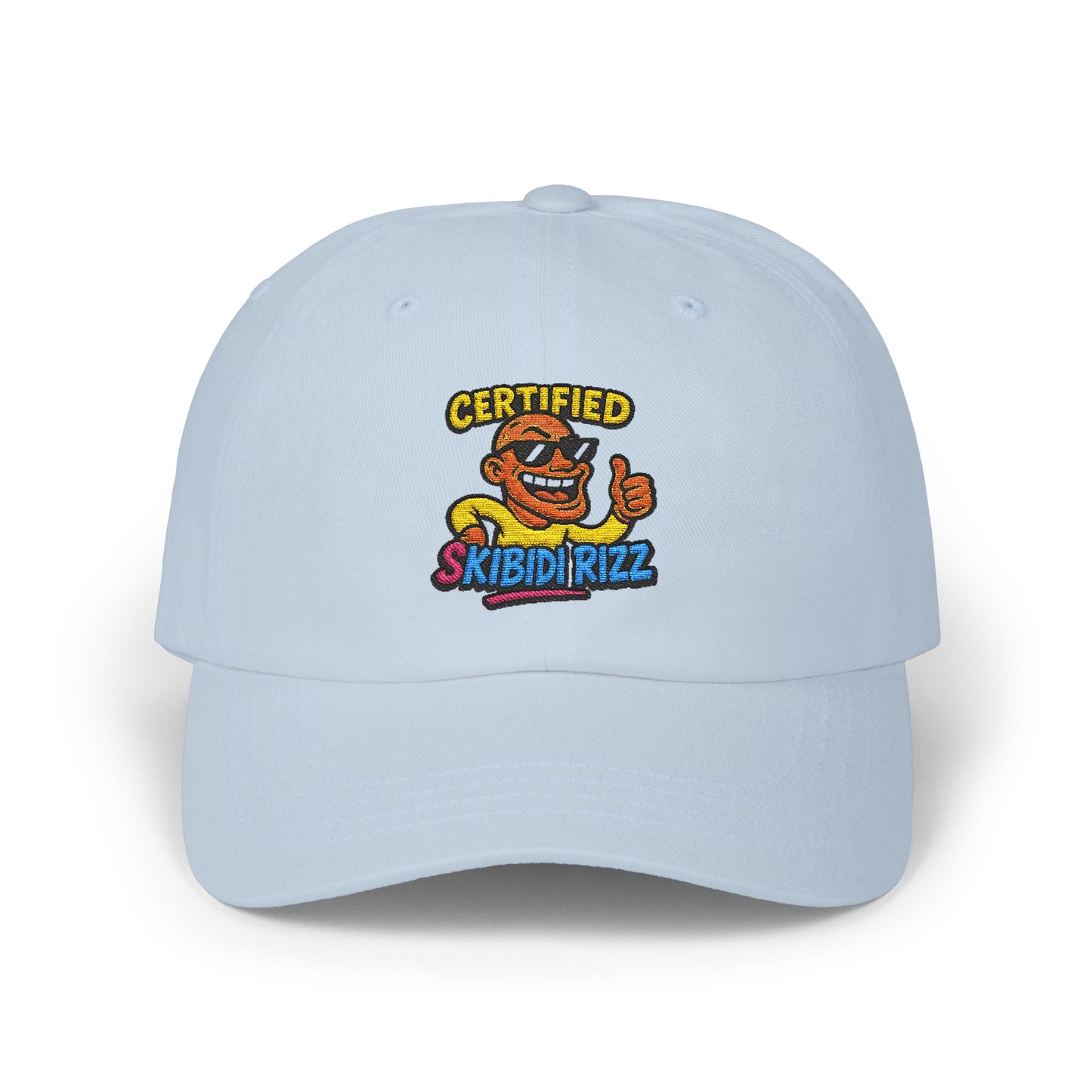 cool embroidered dad cap - skibidirizz design