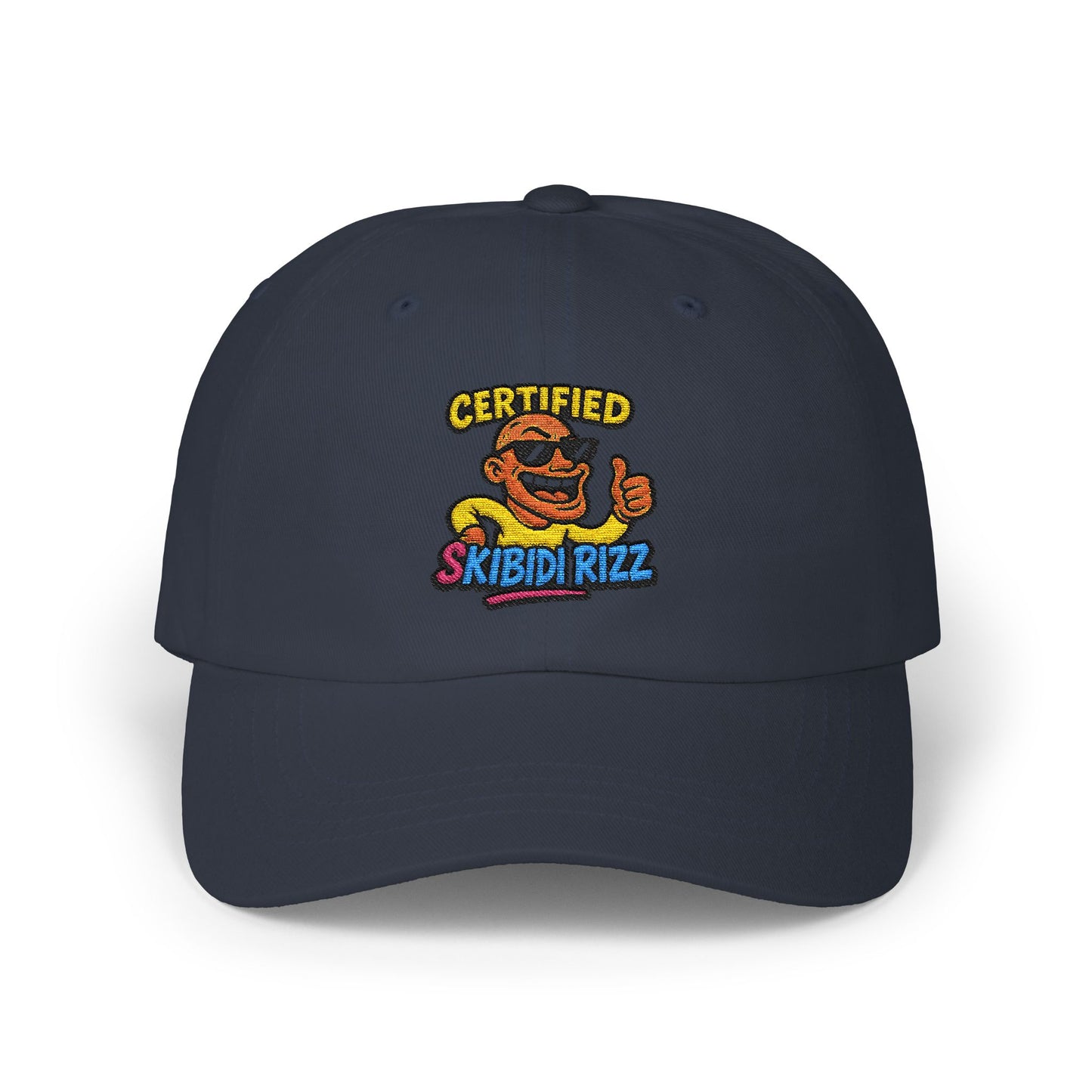 cool embroidered dad cap - skibidirizz design