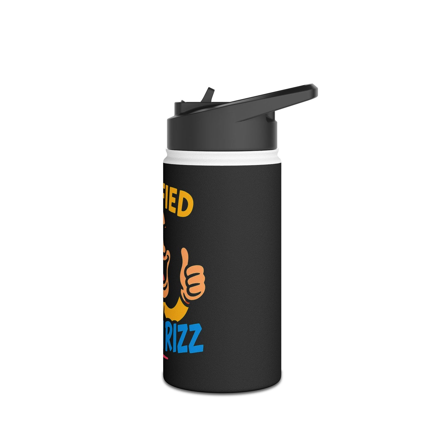 certified skibidi rizz stainless steel water bottle