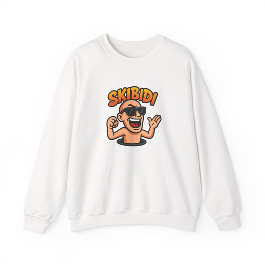 Fun SKIBIDI Unisex Crewneck Sweatshirt - Trendy Streetwear for Casual Comfort, Cozy Cotton Blend, Perfect for Parties or Relaxing, Available in Multiple Sizes S-3XL