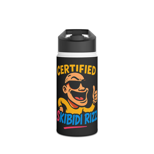 Certified Skibidi Rizz Stainless Steel Water Bottle - Fun & Unique Travel Mug for Hot & Cold Drinks, BPA-Free, Vibrant Colors, Perfect for Outdoor Activities & Gifts