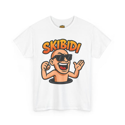 Skibidi Unisex Heavy Cotton Tee - Fun Graphic Tee for Casual Wear - Soft, Durable, Comfortable - Perfect for Everyday Style - Available in Multiple Sizes and Colors