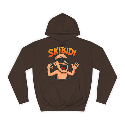 Skibidi Unisex College Hoodie - Fun & Lively Streetwear for Men and Women, Cozy Casual Wear, Adjustable Hood, Kangaroo Pocket, Perfect for College Students and Trendy Looks