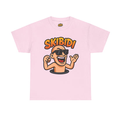 Skibidi Unisex Heavy Cotton Tee - Fun Graphic Tee for Casual Wear - Soft, Durable, Comfortable - Perfect for Everyday Style - Available in Multiple Sizes and Colors
