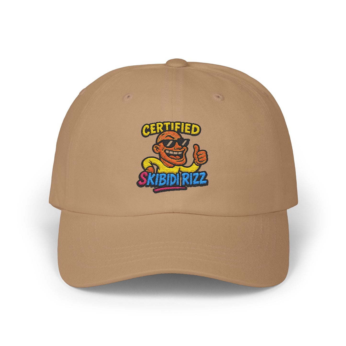 cool embroidered dad cap - skibidirizz design