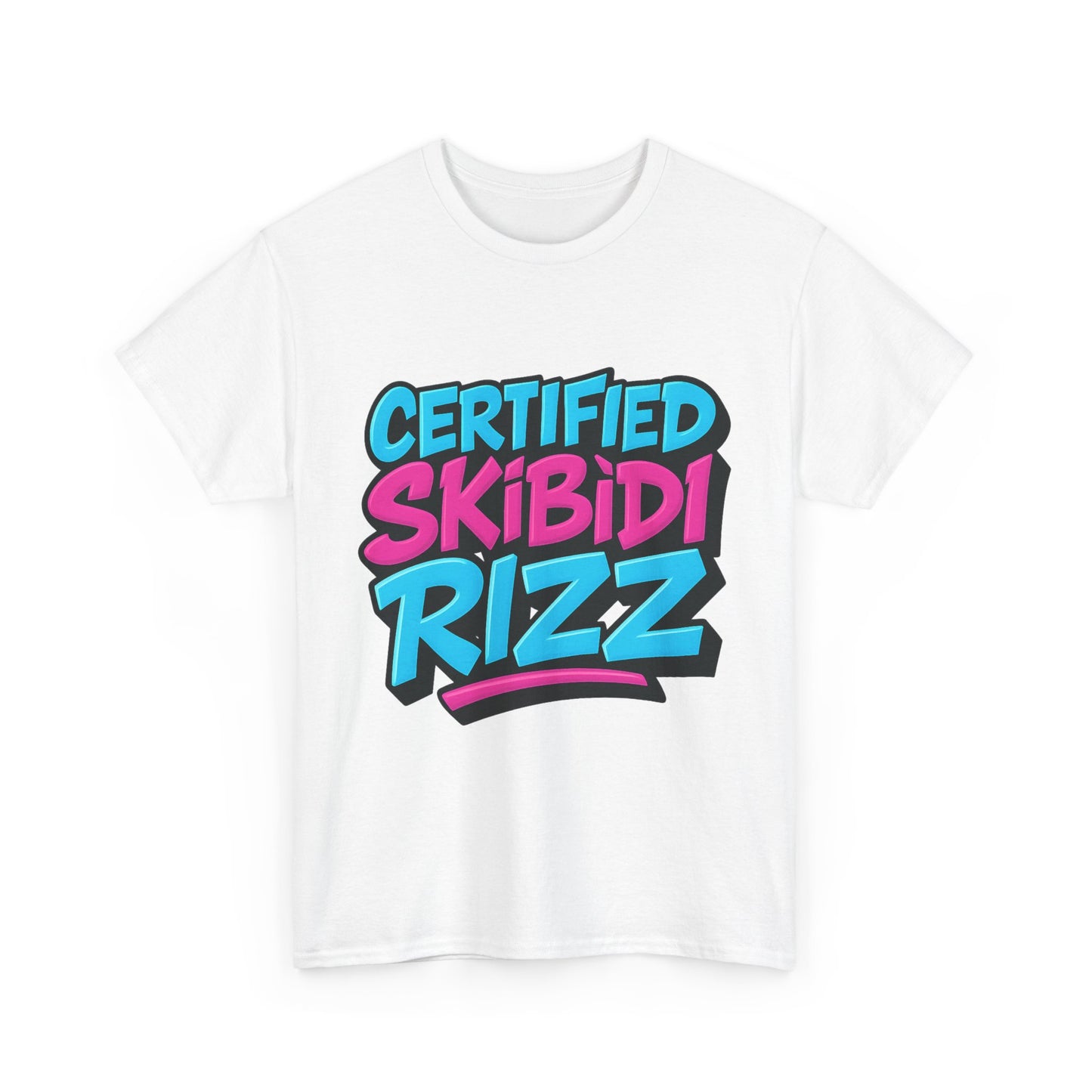 certified skibidi rizz unisex heavy cotton tee - soft casual tee for teens and young adults - perfect for music festivals, birthdays, and everyday wear - comfortable and stylish cotton shirt