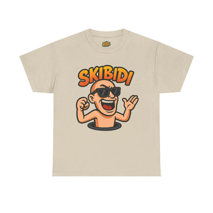 Skibidi Unisex Heavy Cotton Tee - Fun Graphic Tee for Casual Wear - Soft, Durable, Comfortable - Perfect for Everyday Style - Available in Multiple Sizes and Colors