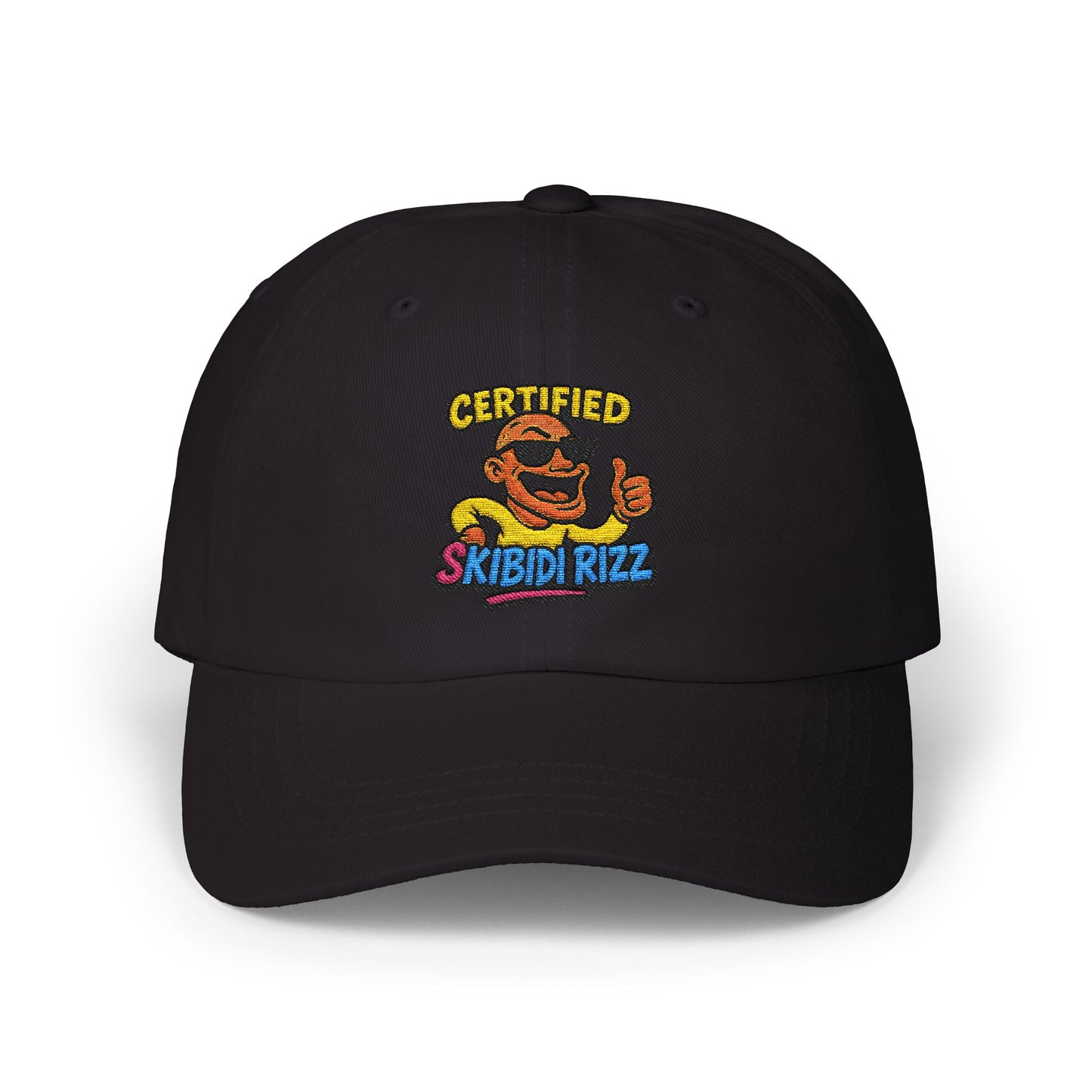cool embroidered dad cap - skibidirizz design