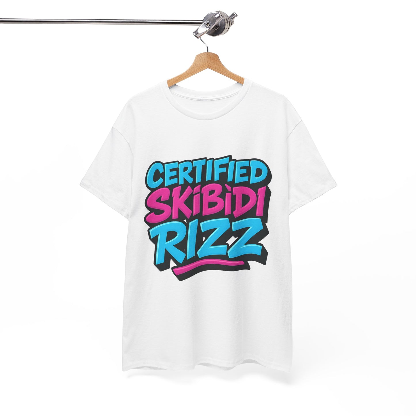 certified skibidi rizz unisex heavy cotton tee - soft casual tee for teens and young adults - perfect for music festivals, birthdays, and everyday wear - comfortable and stylish cotton shirt