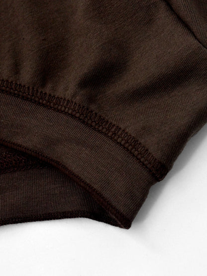 Brown Long Sleeve Skibidi T-shirt for Kids