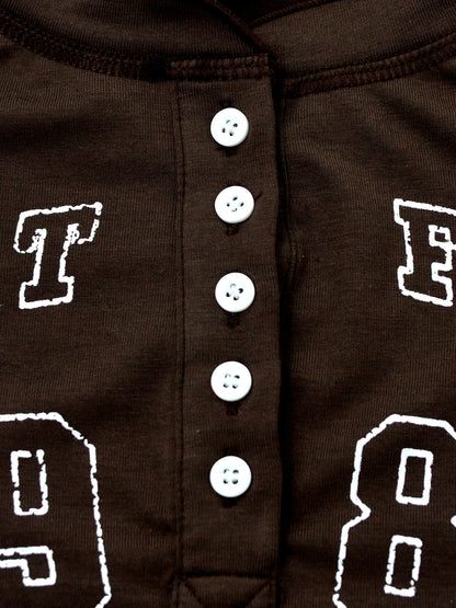 Brown Long Sleeve Skibidi T-shirt for Kids