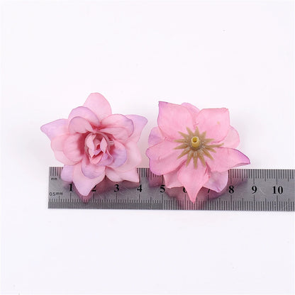 10 Pcs Silk Rose Flower Heads for Crafting and Decor