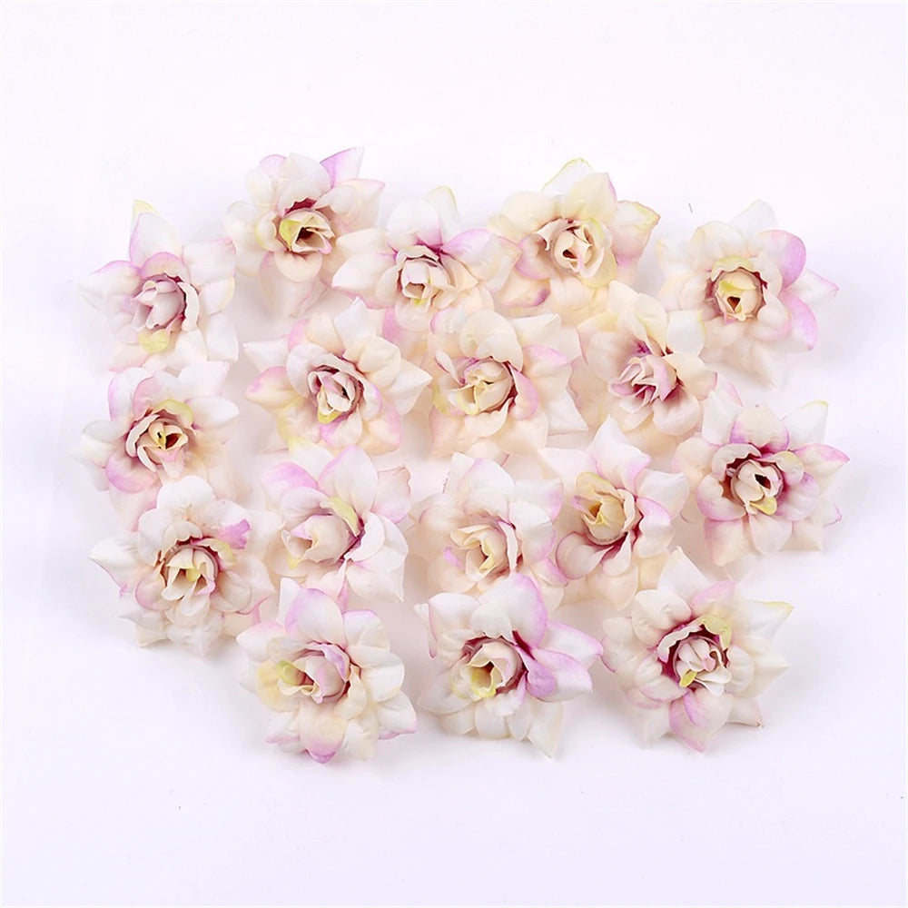 10 pcs silk rose flower heads for crafting and decor