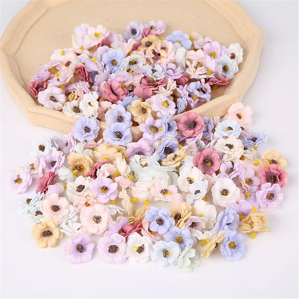 30 pcs mini daisy artificial silk flowers for crafts