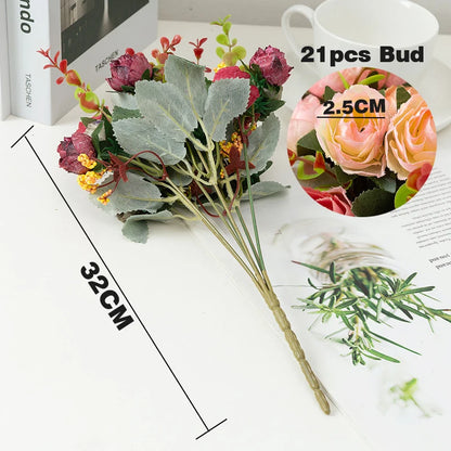 21 Heads Artificial Rose Bouquet for Kids' Decor
