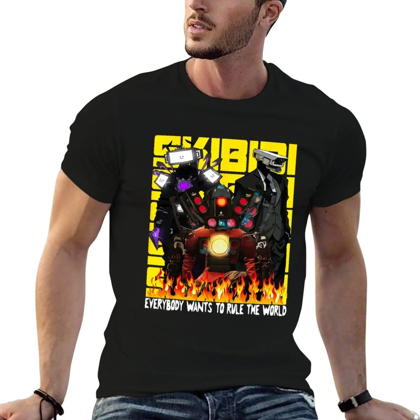 skibidi meme graphic t-shirt for kids