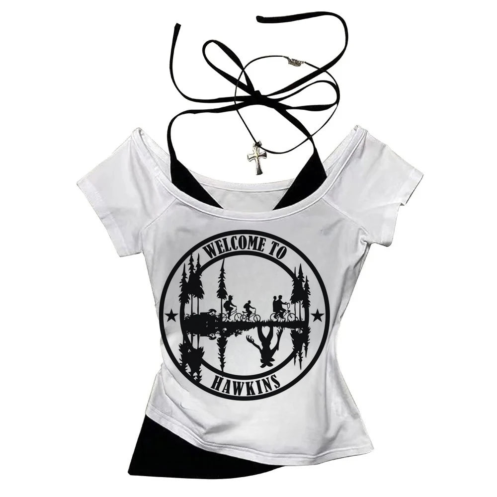 hawkins demogorgon graphic t-shirt for kids