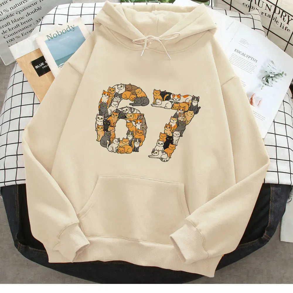 six seven cartoon hoodie for kids