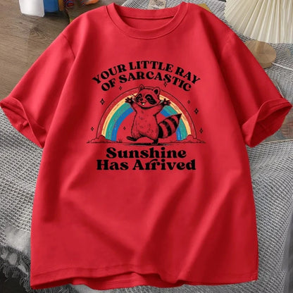 Sassy Raccoon Graphic T-Shirt for Kids