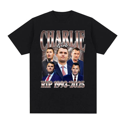 Comical Charlie Kirk Graphic T-shirt for Kids