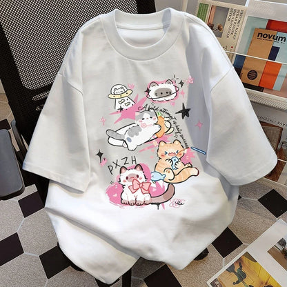 Cute Cat Graphic T-Shirt for Kids