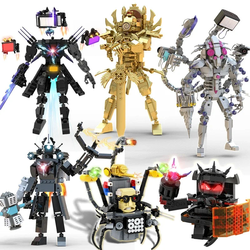 skibidi toilet building blocks toy for kids