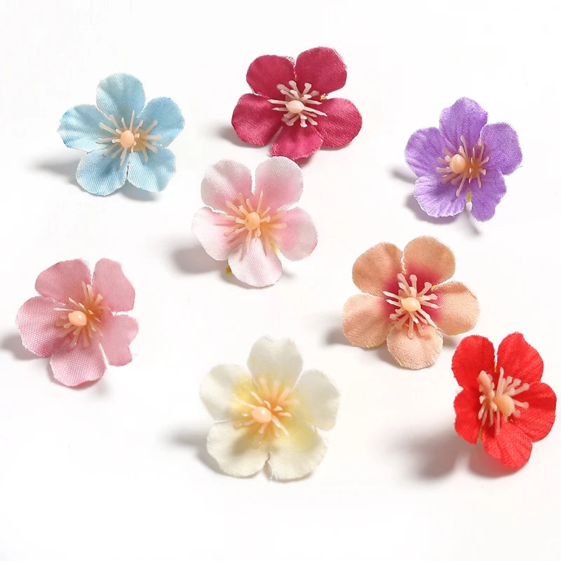 50 mini daisy silk flowers for diy crafts and decoration