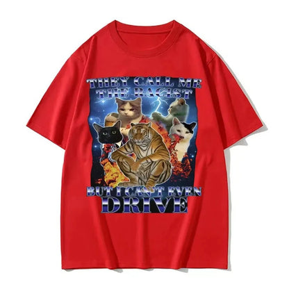 Funny Cat Meme Graphic T-Shirt for Kids