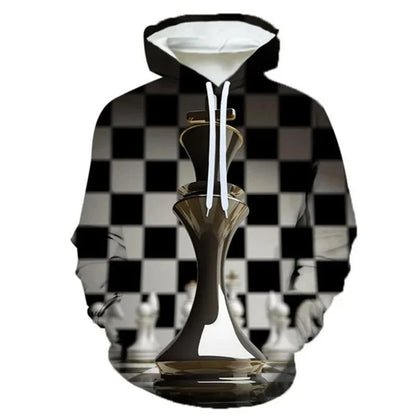 Chess Print Hoodie for Kids